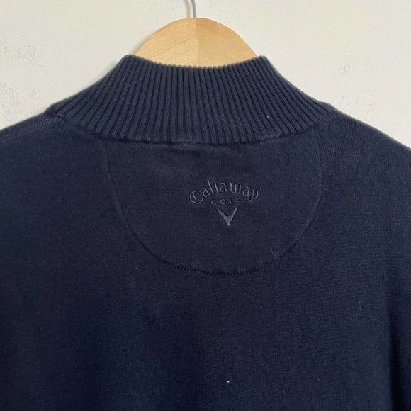 Callaway Golf Sport Mens 1/4 Zip Pullover Sweater Sweatshirt Blue Size XL Cotton - Picture 4 of 9